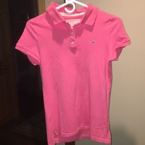 Hot pink Hollister polo